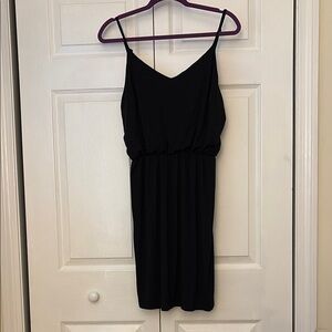 GAP Black spaghetti strap stretchy knit dress. Size Large EUC